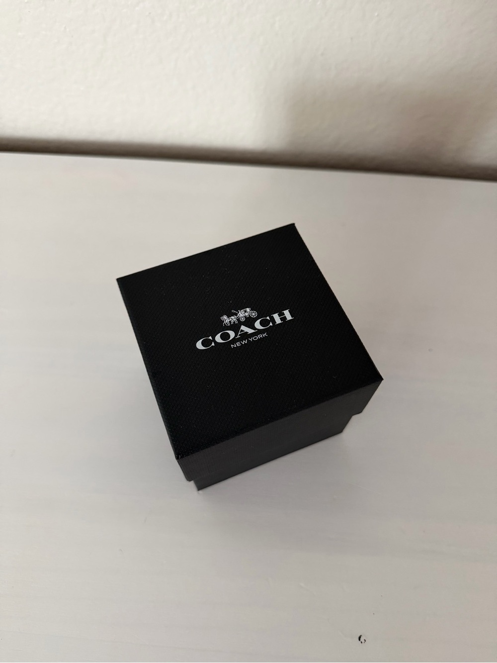 Coach Black Jewelry/Watch Box with Cushion Insert